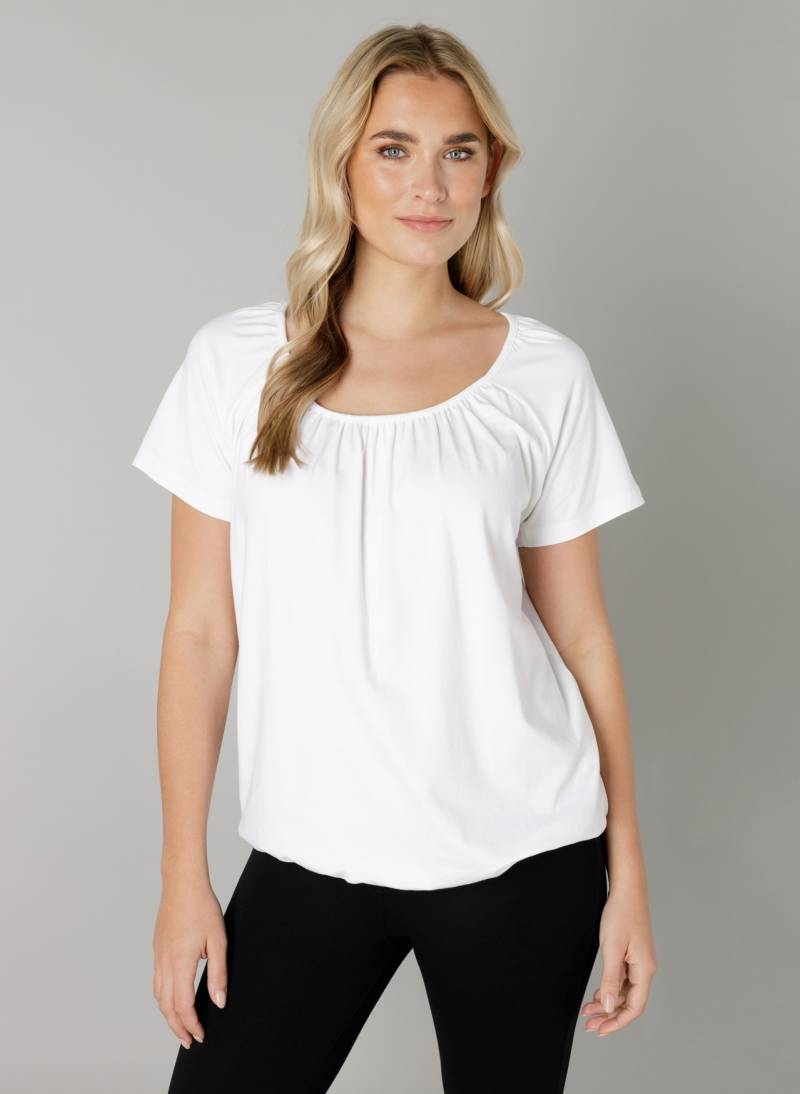 Base Level T-Shirt »Yona«, mit Raffung am Ausschnitt und elastischem Bund von Base Level