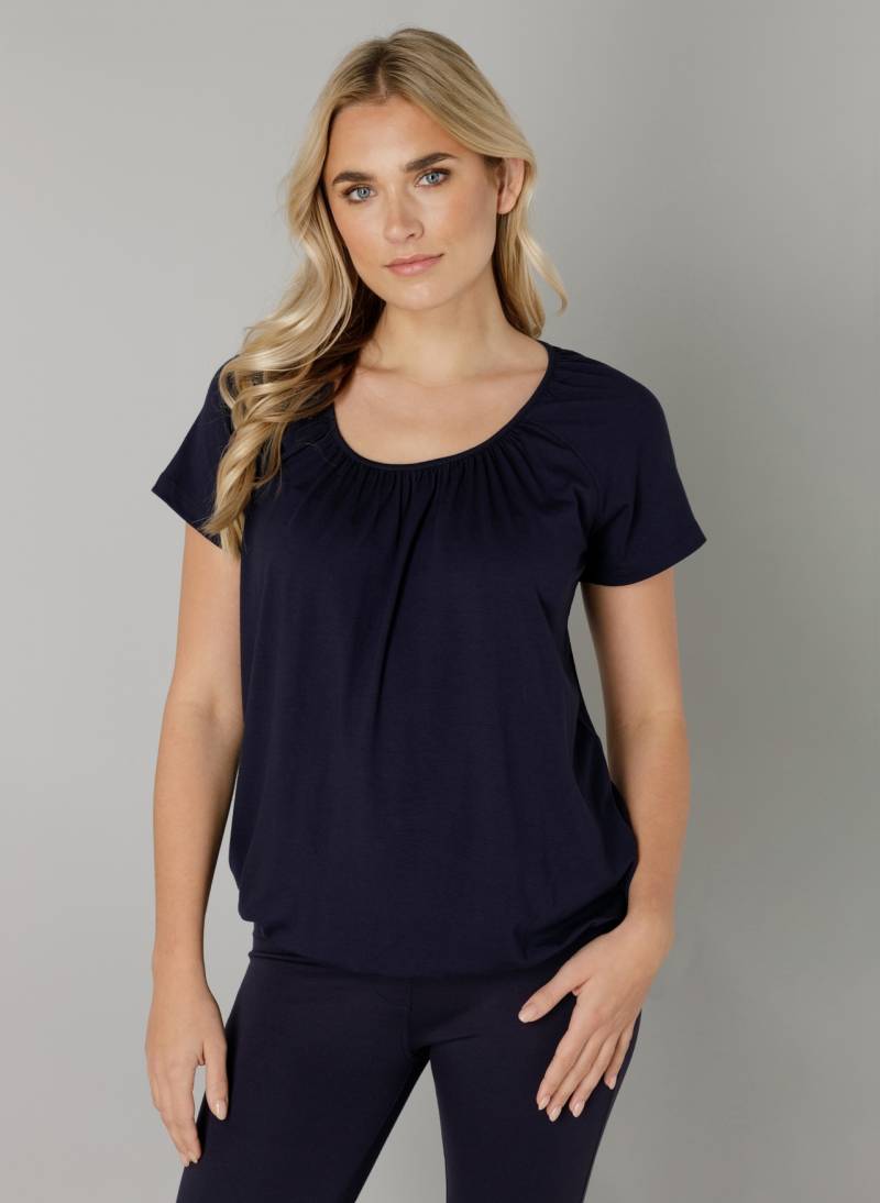 Base Level T-Shirt »Yona«, mit Raffung am Ausschnitt und elastischem Bund von Base Level