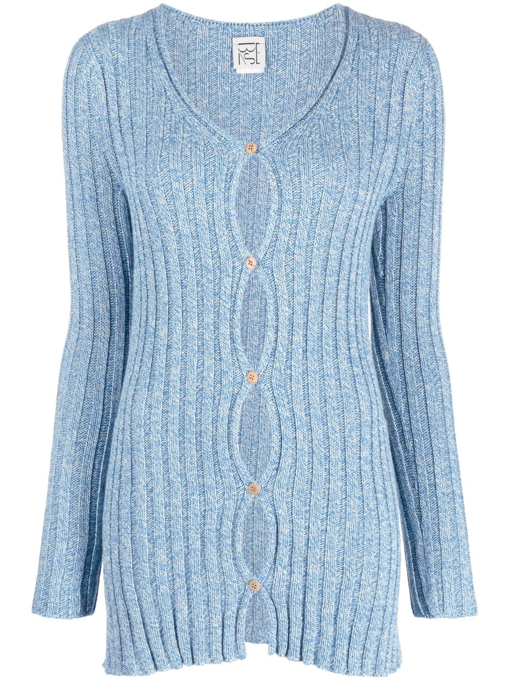 Baserange Loulou organic cotton cardigan - Blue von Baserange