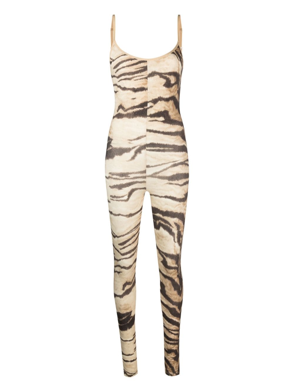 Baserange tiger-print sleeveless jumpsuit - Neutrals von Baserange