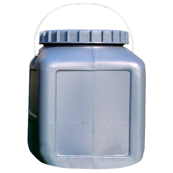 Basic Nature - Eckige Weithalstonne - Wasserträger Gr 20 l grau von Basic Nature