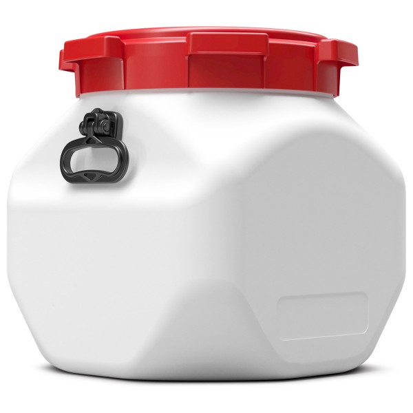 Basic Nature - Weithalstonne Eckig - Wasserträger Gr 40 l grau/weiß von Basic Nature