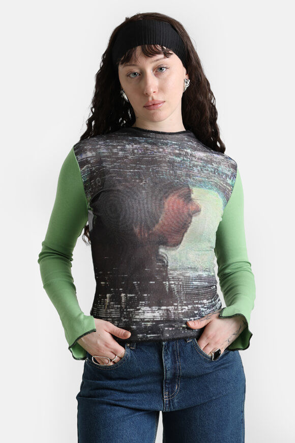 Basic Pleasure Mode Analogue Mesh Langarmshirt | Mehrfarbig | Damen | M Basic Pleasure Mode Analogue Mesh Langarmshirt | Mehrfarbig | Damen | M von Basic Pleasure Mode