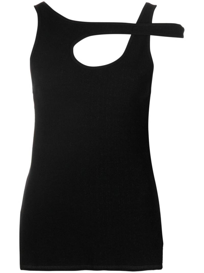 Bassike cut-out detail tank top - Black von Bassike