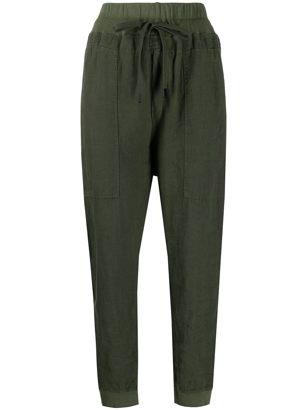 Bassike high-waisted drawstring track pants - Green