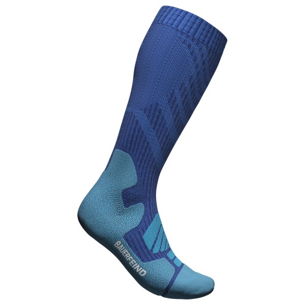 Bauerfeind Sports - Outdoor Merino Compression Socks - Kompressionssocken Gr 42-45 - M: 36-41 cm blau von Bauerfeind Sports