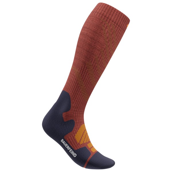 Bauerfeind Sports - Outdoor Merino Compression Socks - Kompressionssocken Gr 42-45 - M: 36-41 cm rot von Bauerfeind Sports