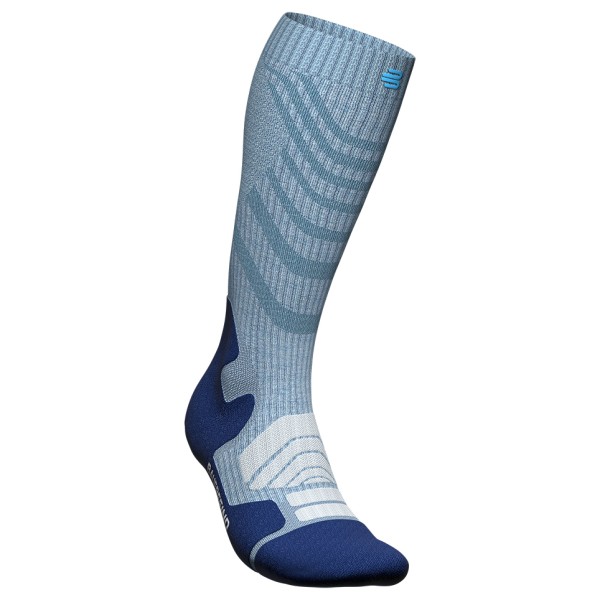 Bauerfeind Sports - Women's Outdoor Merino Compression Socks - Kompressionssocken Gr 39-42 - L: 41-46 cm blau/grau von Bauerfeind Sports