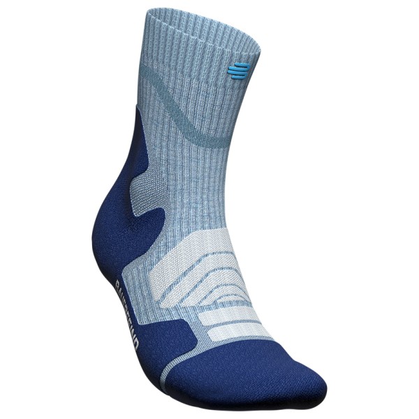 Bauerfeind Sports - Women's Outdoor Merino Mid Cut Socks - Wandersocken Gr 35-38;43-46 grau/blau von Bauerfeind Sports