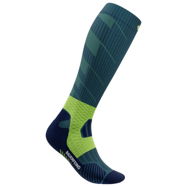 Bauerfeind Sports - Women's Trail Run Compression Socks - Laufsocken Gr 35-38 - L: 41-46 cm blau von Bauerfeind Sports