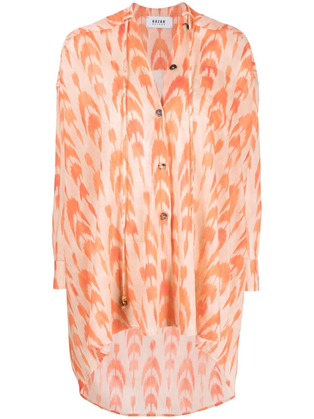Bazar Deluxe abstract-print cotton blouse - Orange von Bazar Deluxe