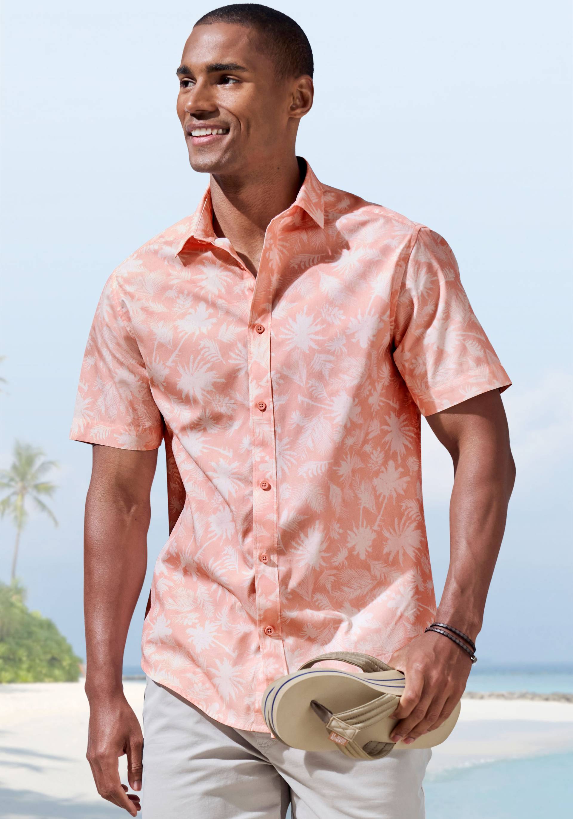 Beachtime Hawaiihemd »Regular fit«, Kurzarm, Freizeithemd mit Palmenprint, reine Baumwolle Beachtime Hawaiihemd »Regular fit«, Kurzarm, Freizeithemd mit Palmenprint, reine Baumwolle von Beachtime