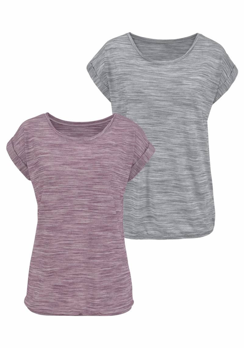 Beachtime Kurzarmshirt »mit Struktureffekt«, (2er-Pack), aus pflegeleichter Qualität von Beachtime