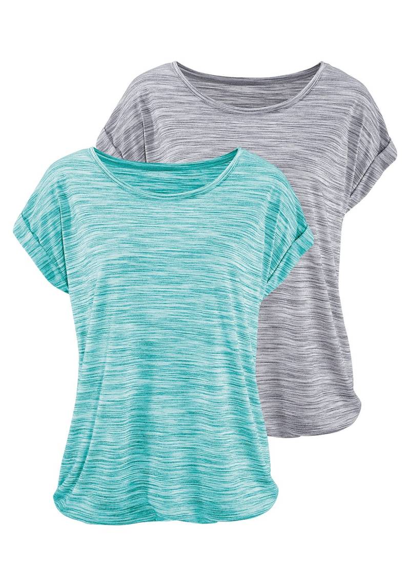 Beachtime Kurzarmshirt »mit Struktureffekt«, (2er-Pack), aus pflegeleichter Qualität von Beachtime