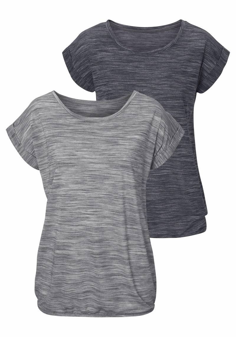 Beachtime Kurzarmshirt »mit Struktureffekt«, (2er-Pack), aus pflegeleichter Qualität von Beachtime