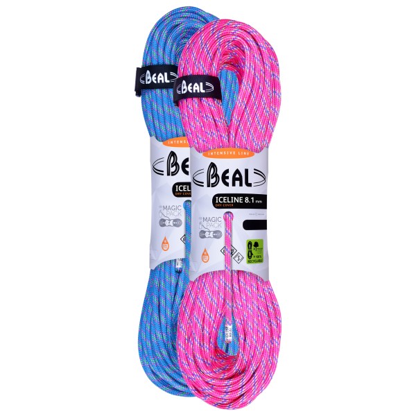 Beal - Ice Line 8,1 mm - Halbseil Gr 2 x 60 m bunt von Beal