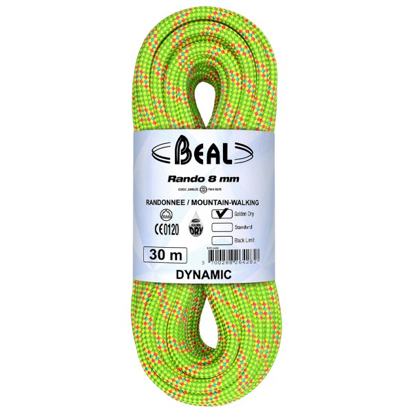 Beal - Rando Golden Dry 8 mm - Zwillingsseil Gr 20 m bunt Beal - Rando Golden Dry 8 mm - Zwillingsseil Gr 20 m bunt von Beal