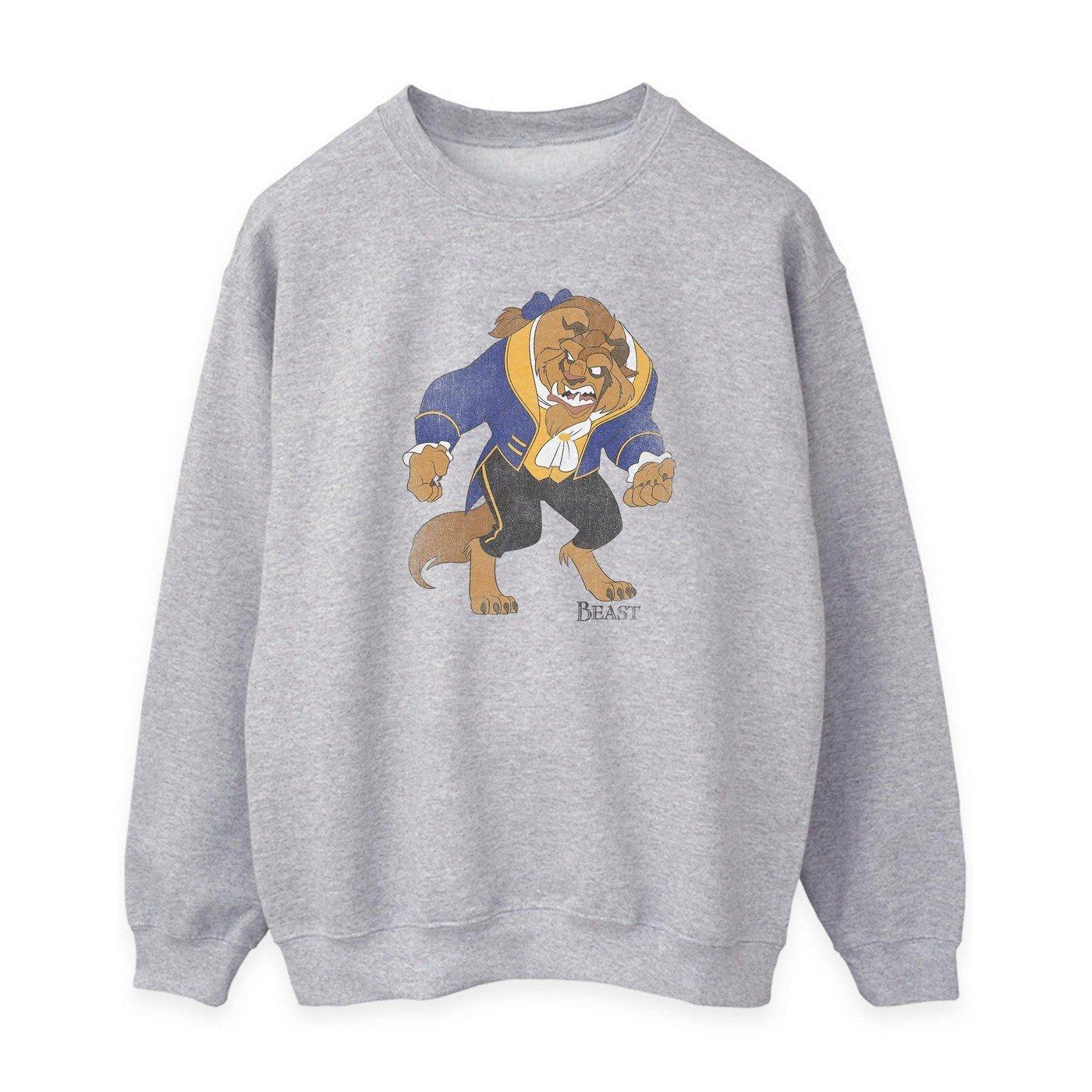 Classic Sweatshirt Damen Grau L von Beauty And The Beast