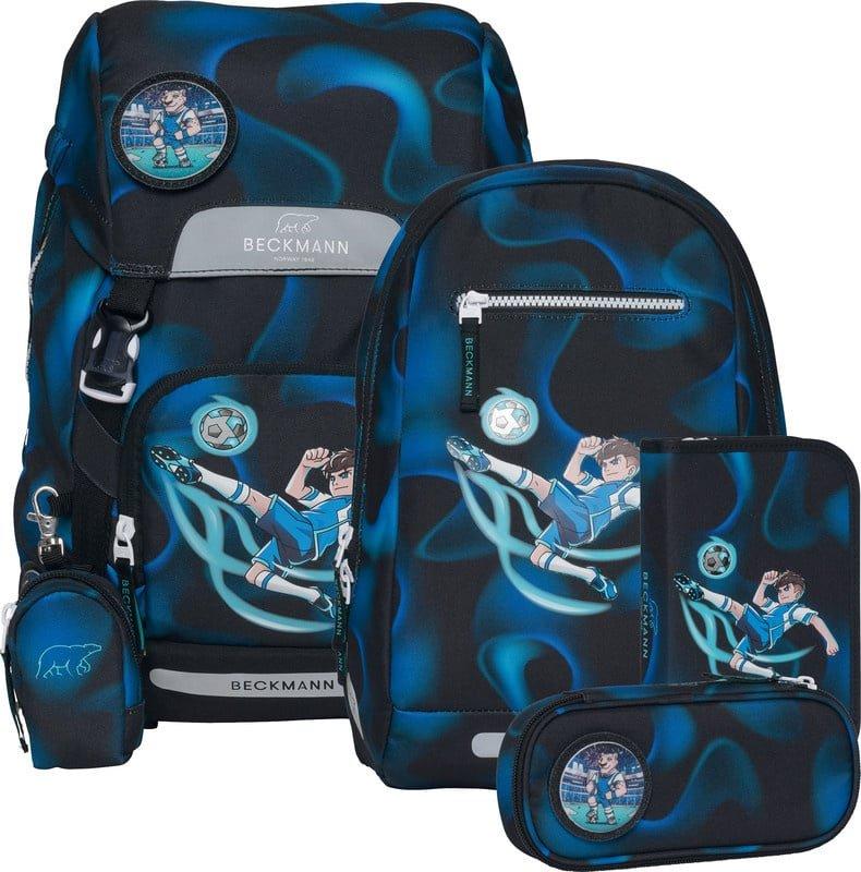 Schulrucksack Classic 6-teiliges Set Magic League Jungen Blau ONE SIZE von Beckmann