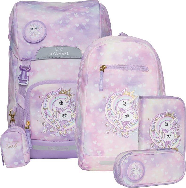 Schulrucksack Classic 6-teiliges Set Unicorn Princess Purple Mädchen Violett ONE SIZE von Beckmann