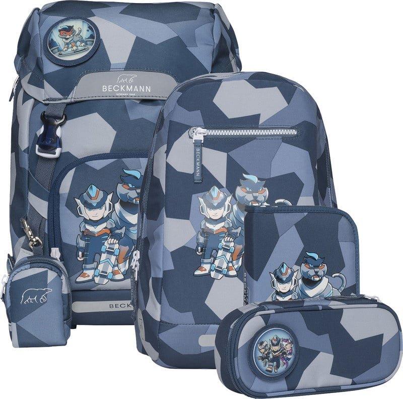 Schulrucksack Classic 6-teiliges Set Jungen Blau ONE SIZE von Beckmann