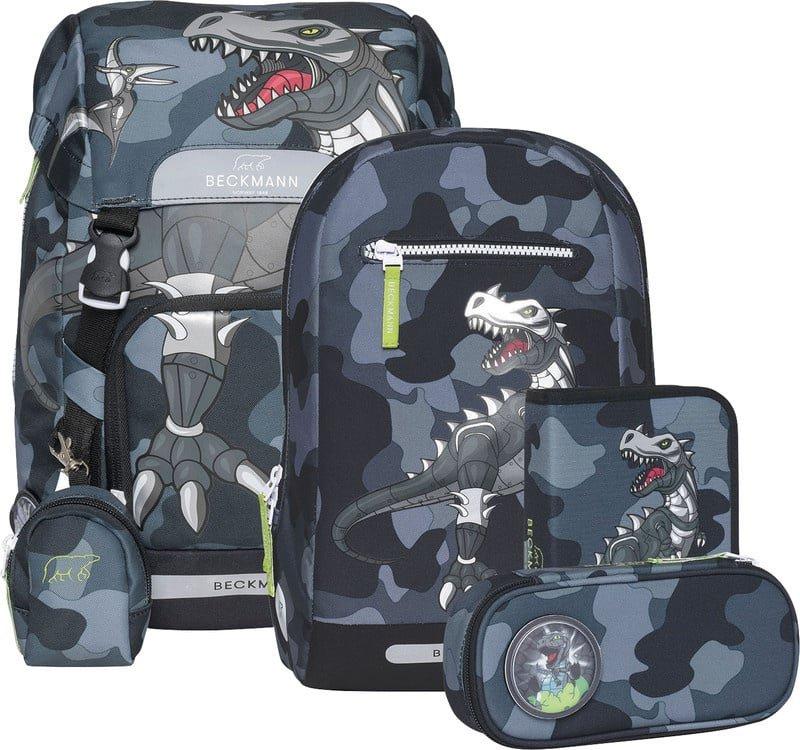 Schulrucksack Classic 6-teiliges Set Jungen Schwarz ONE SIZE von Beckmann