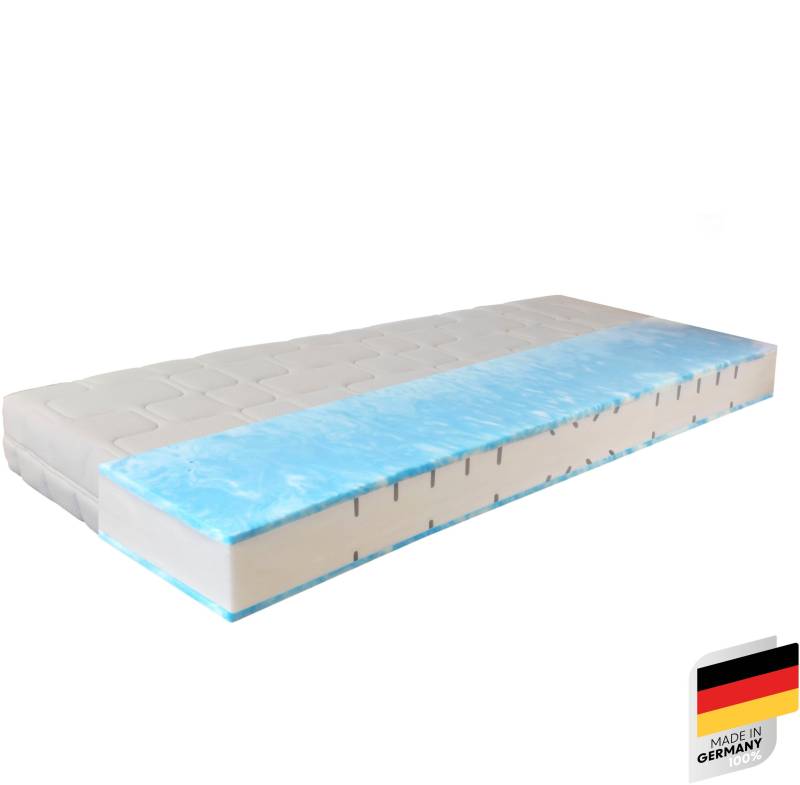 Beco Gelschaummatratze »GUMO, 7 Zonen Matratze 90x200,140x200 und mehr, weiche & feste Seite«, 20 cm hoch, (1 St.), druckentlastende Gelschaumauflage,atmungsaktiv, Partner-/Wendematratze von Beco