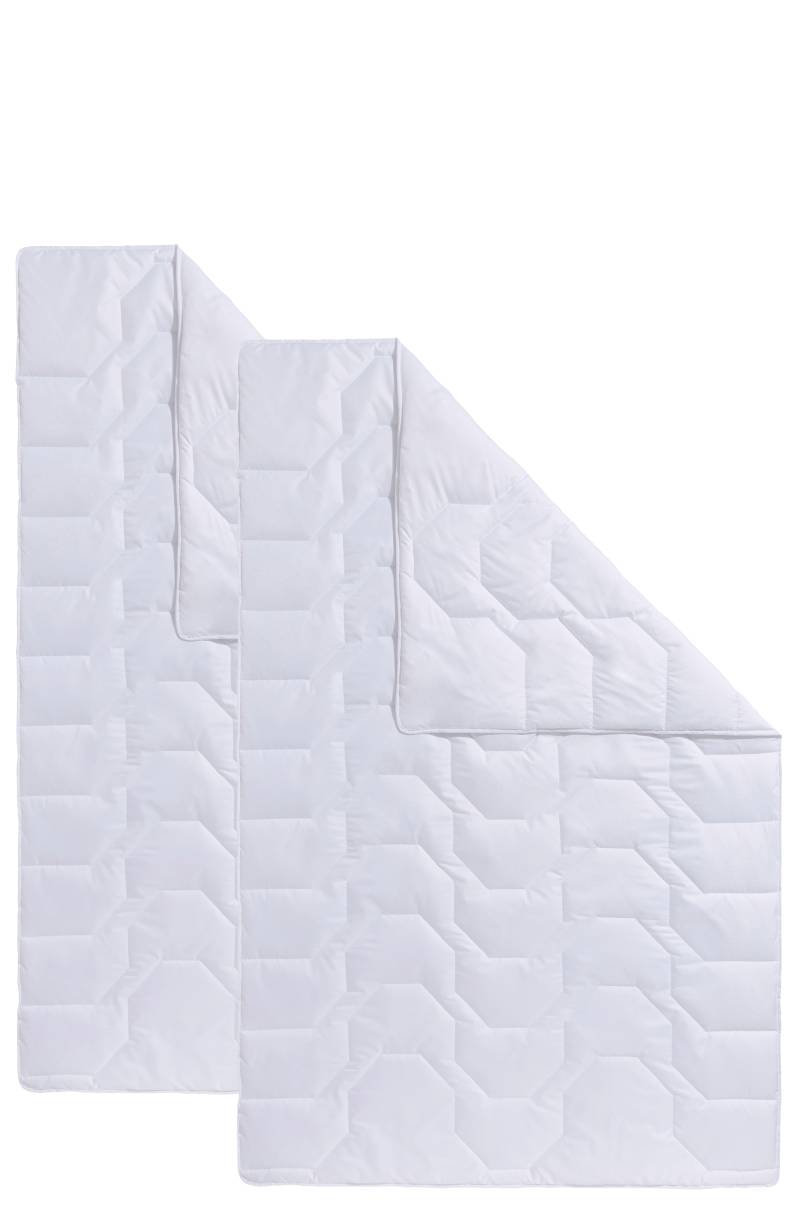 Beco Kunstfaserbettdecke »Bettdecken-Set Rügen, 135x200 oder 155x220 cm, Sommer oder Winter«, leicht, Füllung Polyester, Bezug Microfaser, (2 St.), Bettdecke im 2-tlg. Spar-Set! von Beco