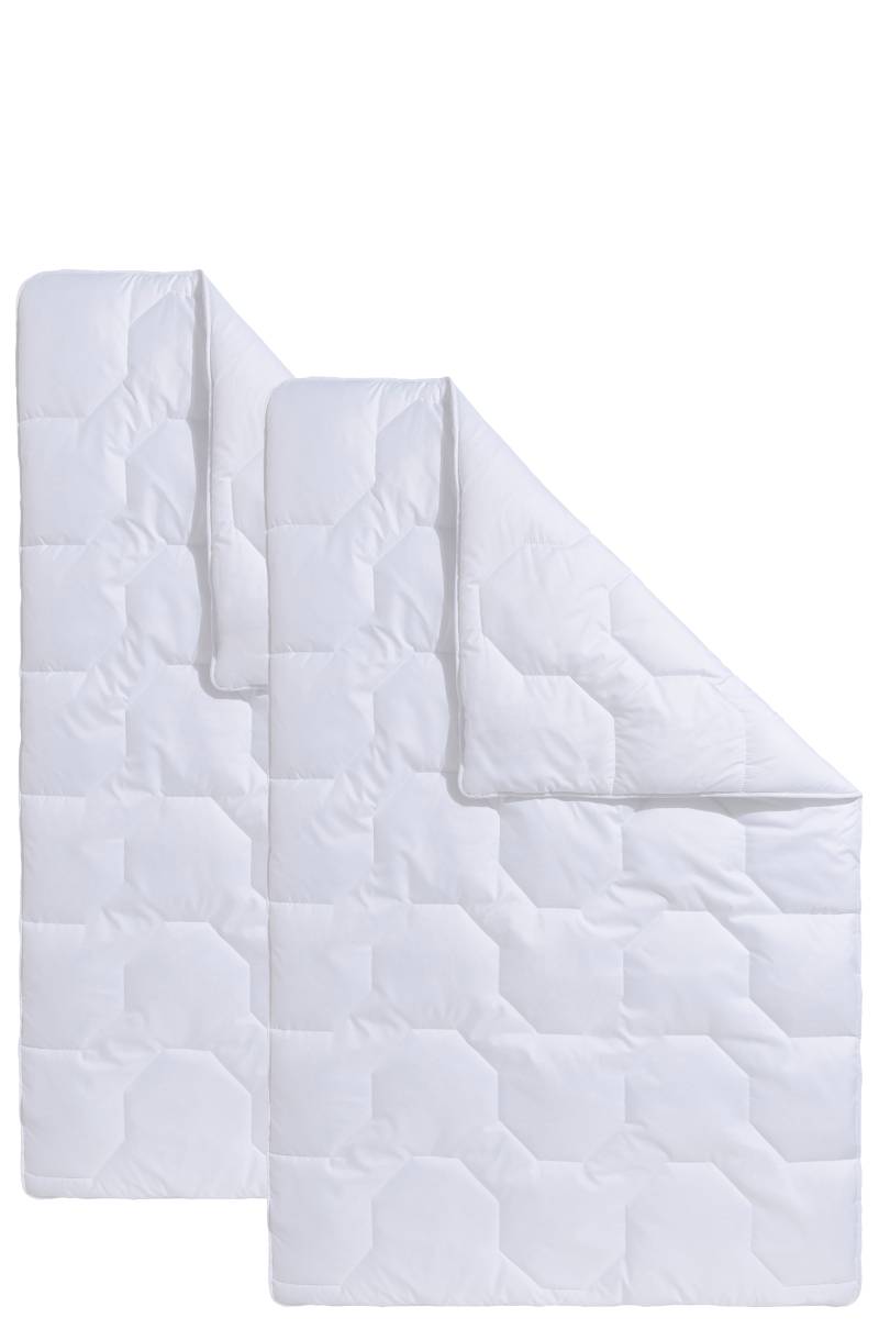 Beco Kunstfaserbettdecke »Bettdecken-Set Rügen, 135x200 oder 155x220 cm, Sommer oder Winter«, warm, Füllung Polyester, Bezug Microfaser, (2 St.), Bettdecke im 2-tlg. Spar-Set! von Beco