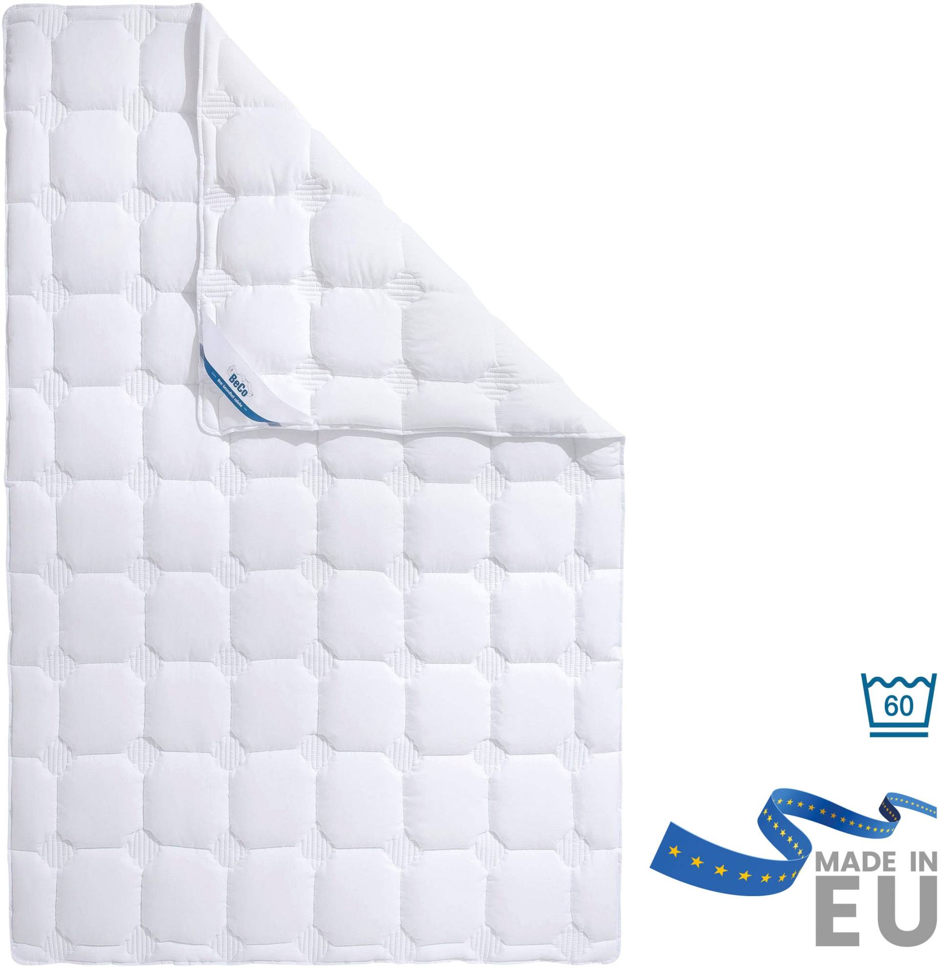 Beco Steppbett + Kopfkissen »Medibett Cotton Soft, Allergiker geeignet (Hausstauballegiker)«, (Set) von Beco