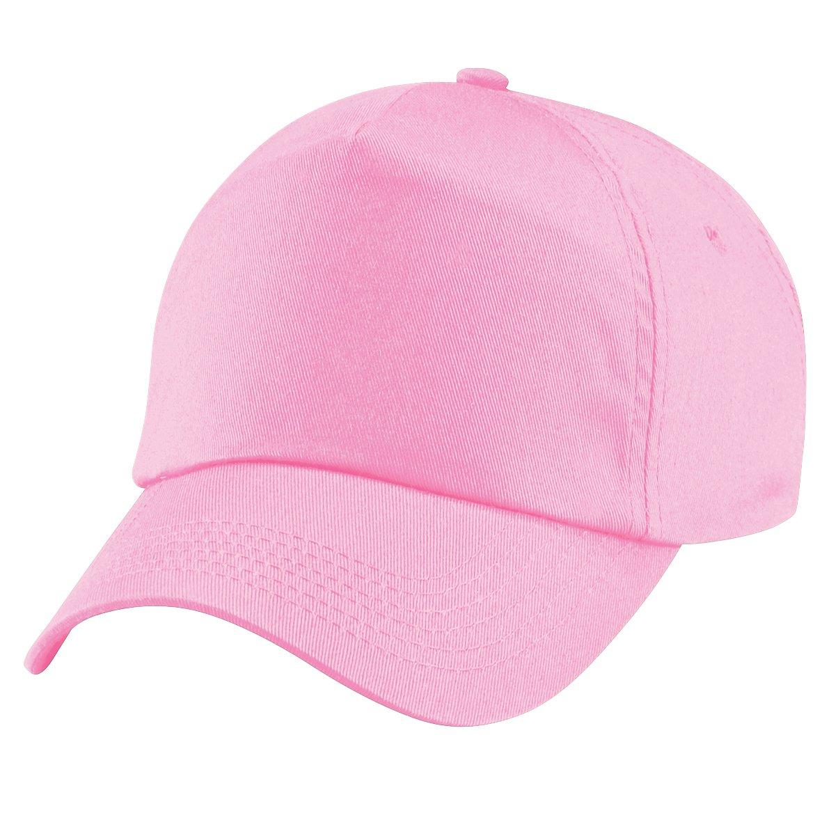 Baseball Kappe Junior Original Einfarbig Herren Pink ONE SIZE von Beechfield