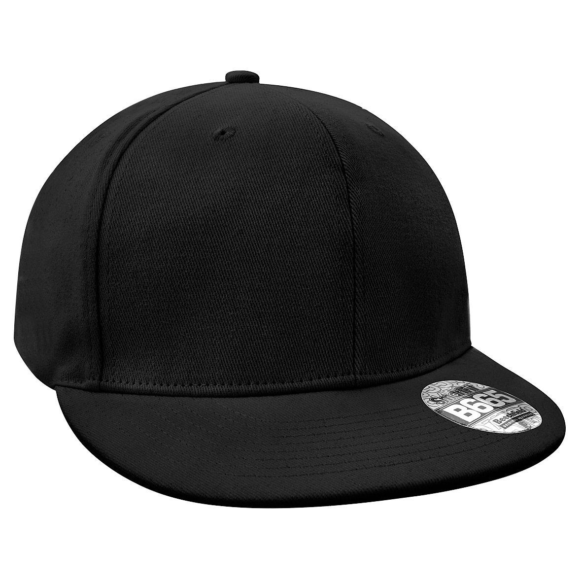 Baseballkappe Rapper (2 Stückpackung) Damen Schwarz ONE SIZE von Beechfield