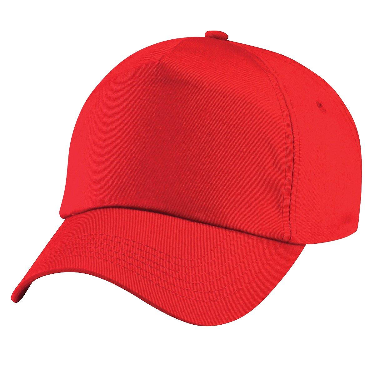 5 Panel Baseballkappe Original Damen Rot Bunt ONE SIZE von Beechfield