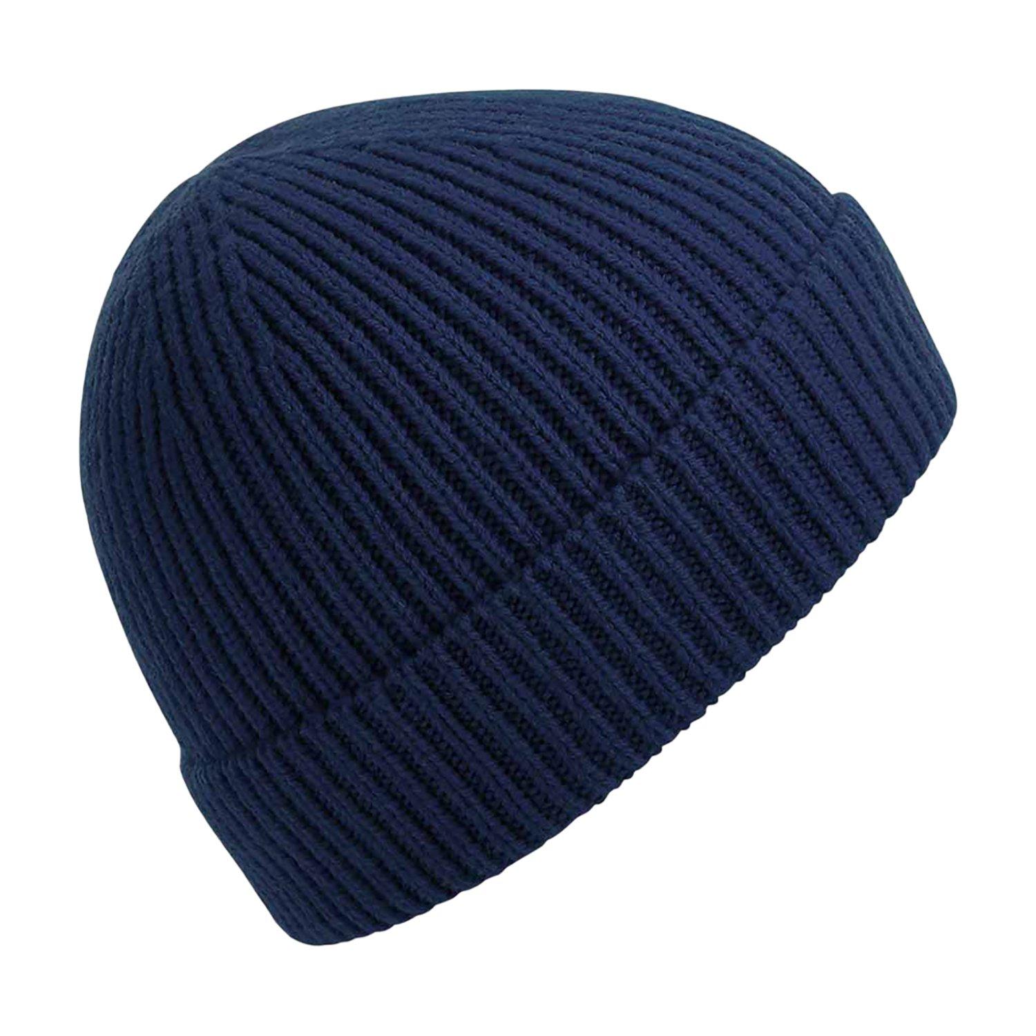 Engineer Strick Ripp Beanie Herren Marine ONE SIZE von Beechfield