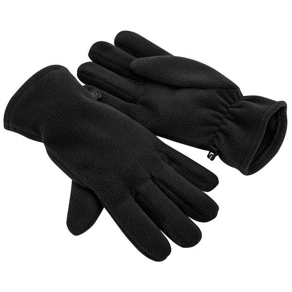 Handschuhe, Fleece Recyceltes Material Damen Schwarz S/M von Beechfield