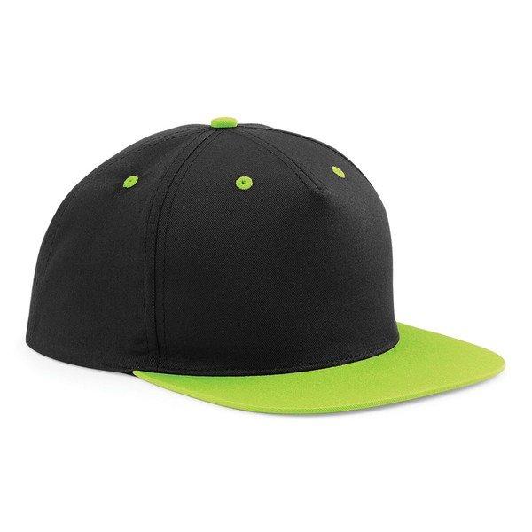 Kontrast Snapback Kappe (2 Stückpackung) Damen Schwarz ONE SIZE von Beechfield