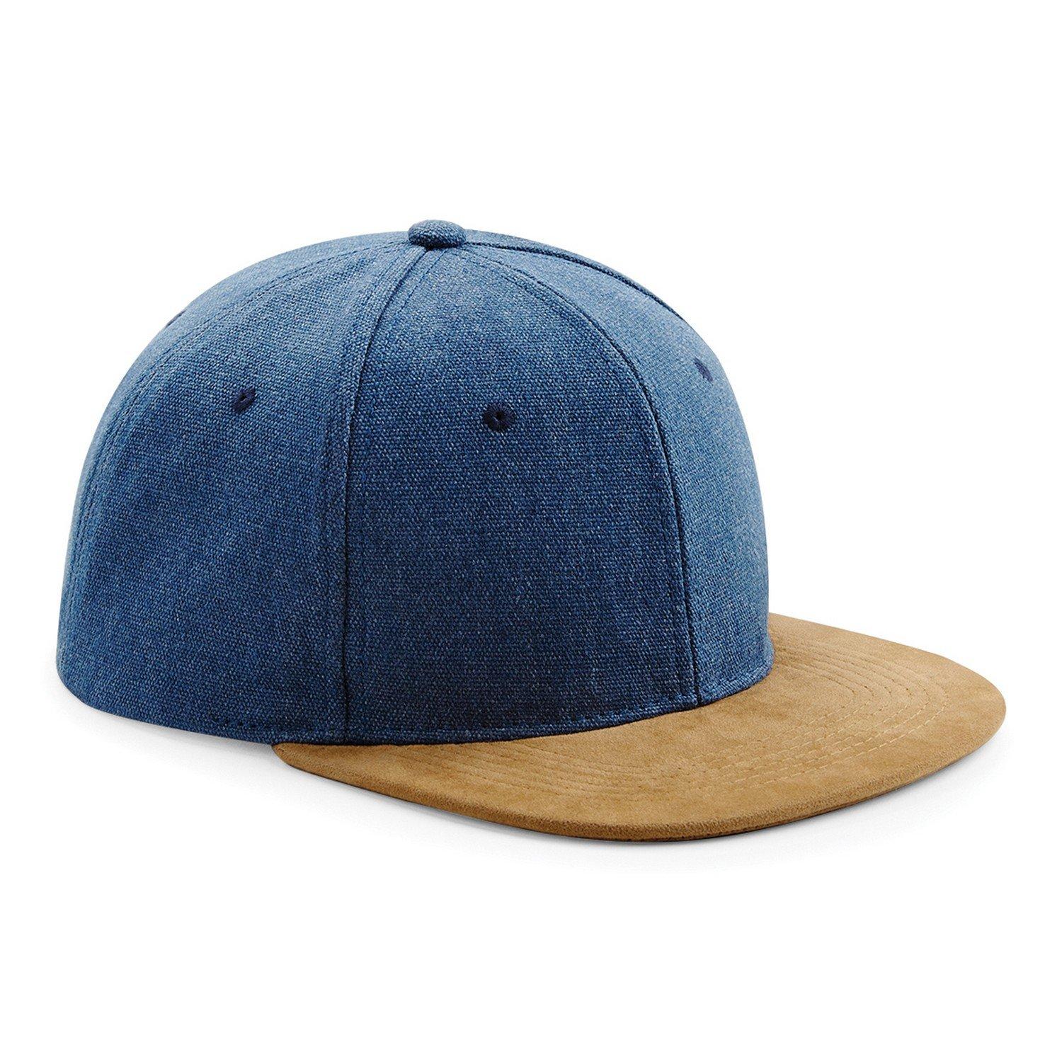 Kunst Wildleder Schirm Snapback Kappe Damen Blau Denim ONE SIZE von Beechfield