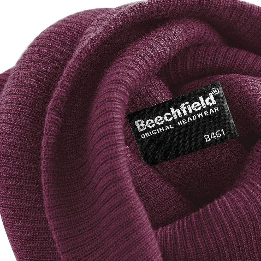 Wintermütze Beanie Mütze Strickmütze Herren Weinrot ONE SIZE von Beechfield