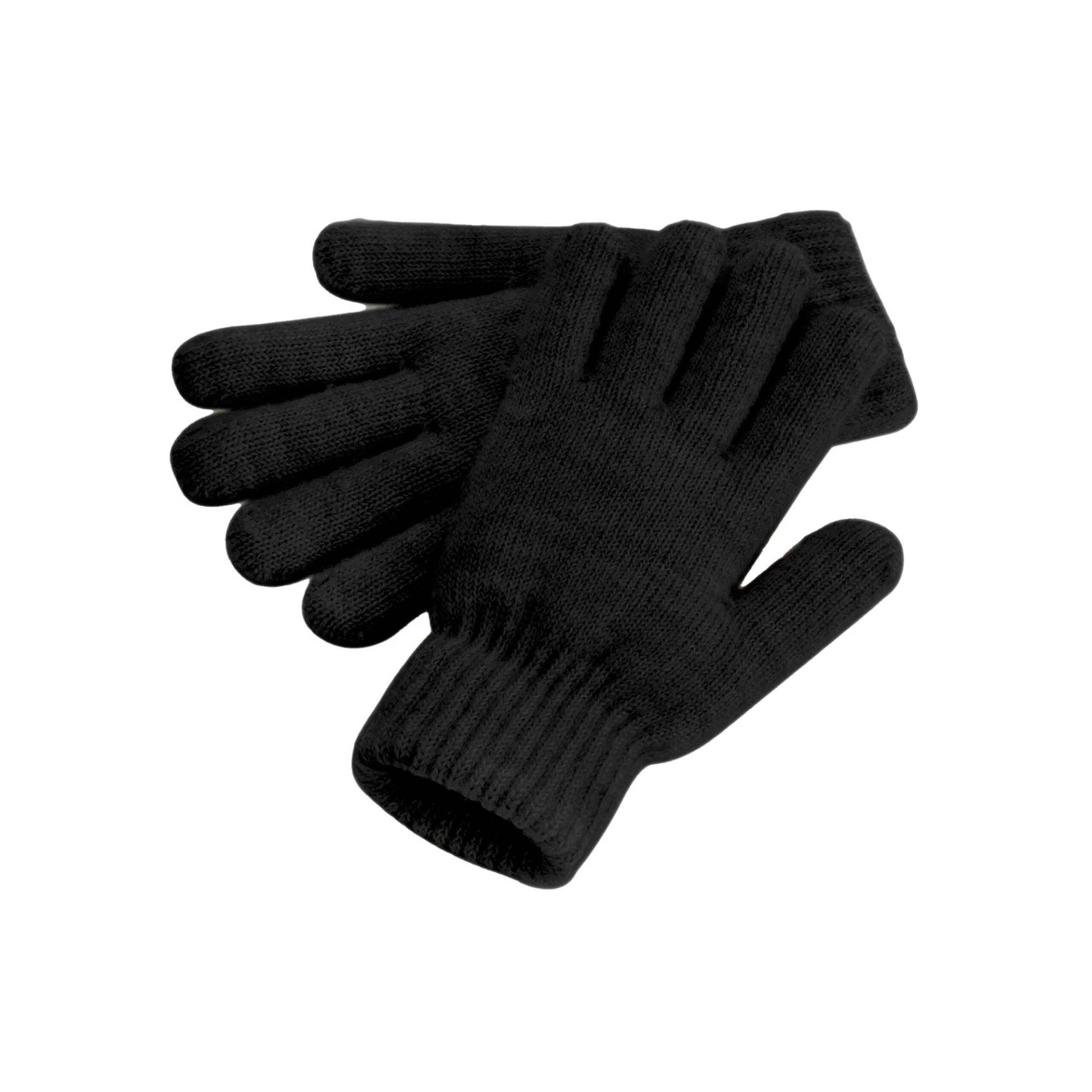 Handschuhe Cosy Gerippter Ärmelaufschlag Damen Schwarz ONE SIZE von Beechfield
