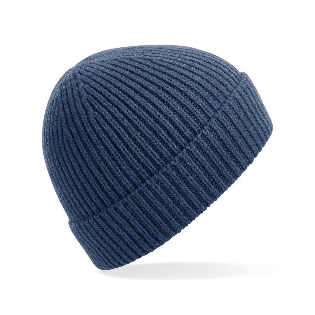 Engineer Strick Ripp Beanie Herren Blau ONE SIZE von Beechfield