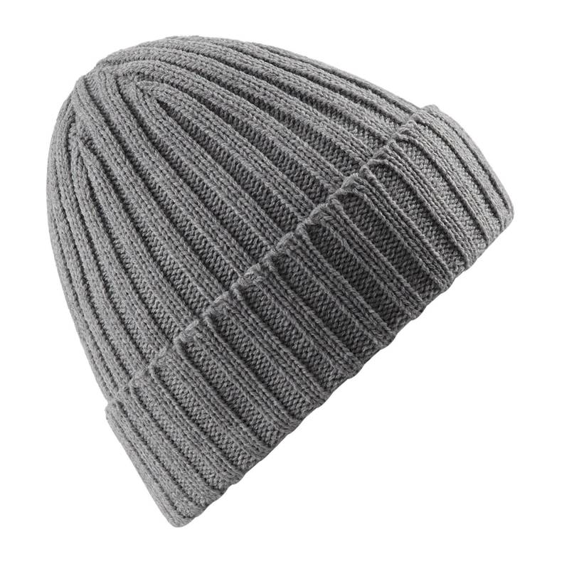 Beanie Strickmütze Herren Grau ONE SIZE von Beechfield