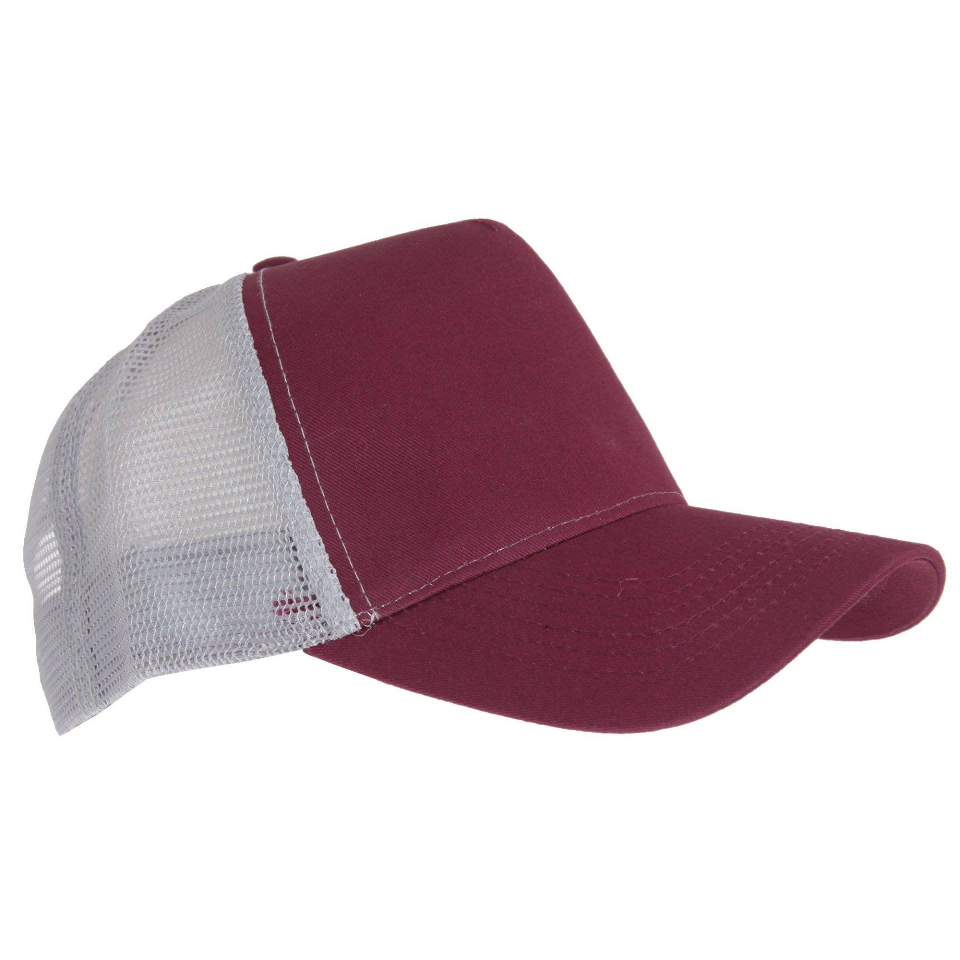 Mesh Trucker Baseballkappe Damen Weinrot ONE SIZE von Beechfield