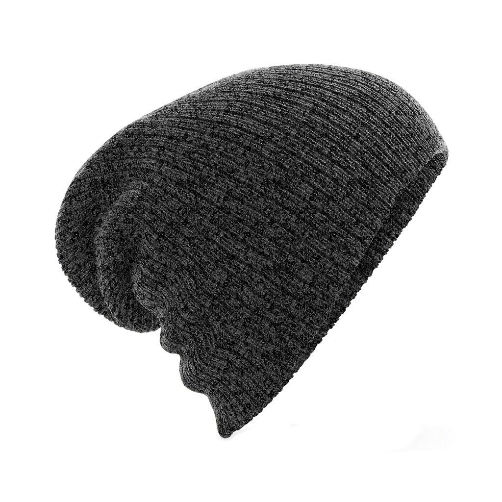 Grobstrick Slouch Beanie Herren Grau ONE SIZE von Beechfield