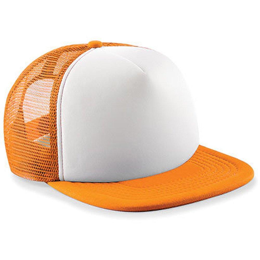 Junior Baseball Kappe Vintage Mit Netz Jungen Orange ONE SIZE von Beechfield