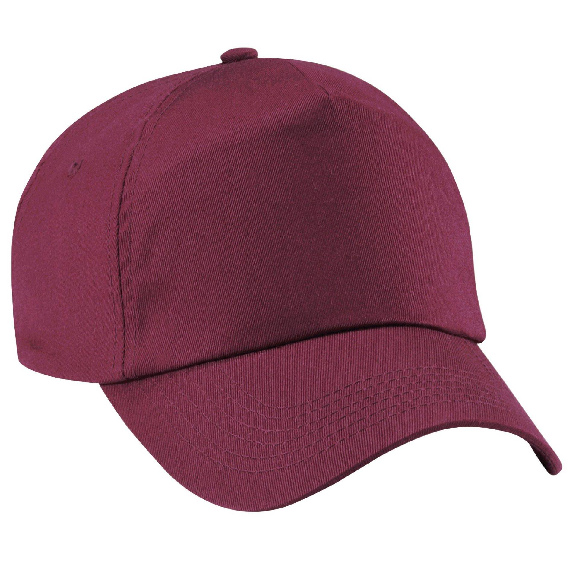 Plain Junior Original 5-panel Baseball Cap Mädchen Weinrot ONE SIZE von Beechfield