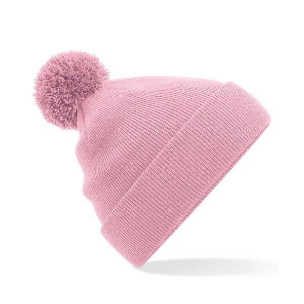 Original Mütze Bommel Mädchen Pink ONE SIZE von Beechfield