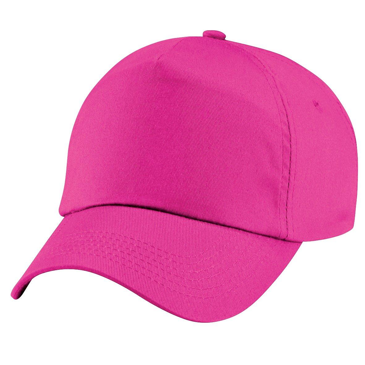 Baseball Kappe Junior Original Einfarbig Mädchen Fuchsia ONE SIZE von Beechfield