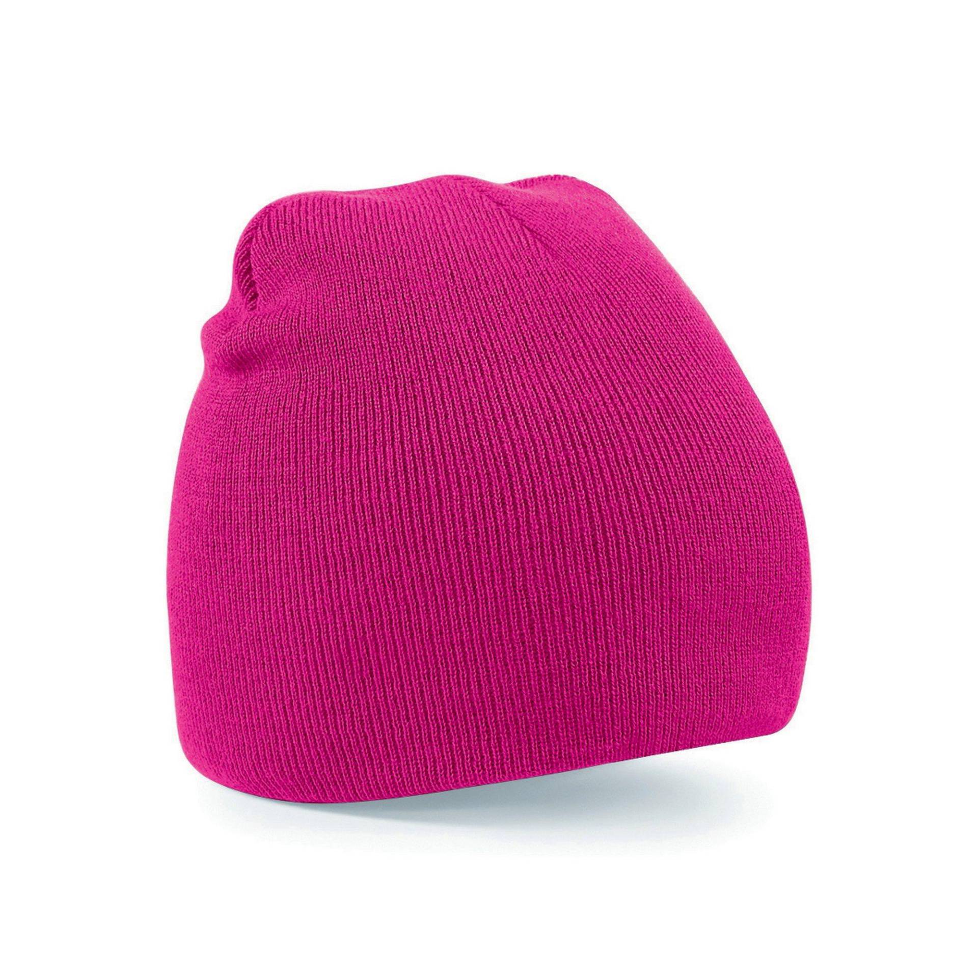 Basic Strick Wintermütze Herren Fuchsia ONE SIZE von Beechfield