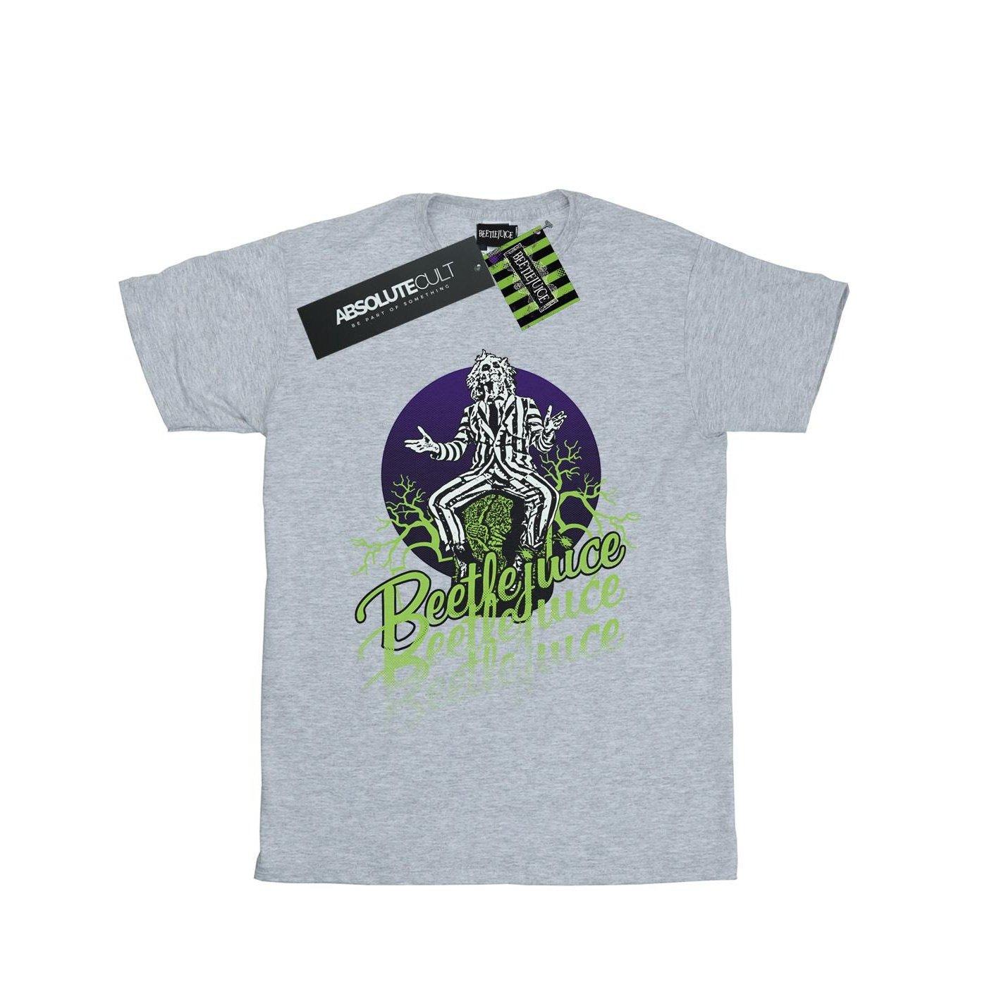 Faded Pose Tshirt Damen Grau L von Beetlejuice