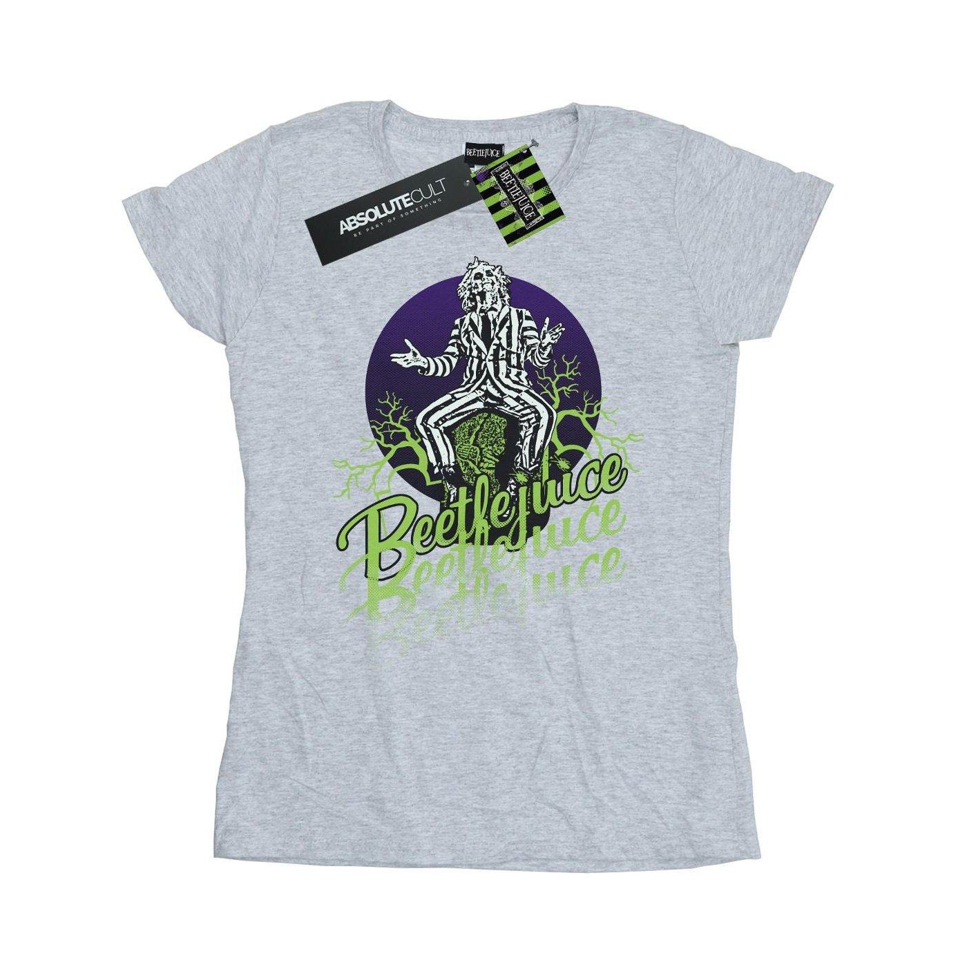 Faded Pose Tshirt Damen Grau L von Beetlejuice